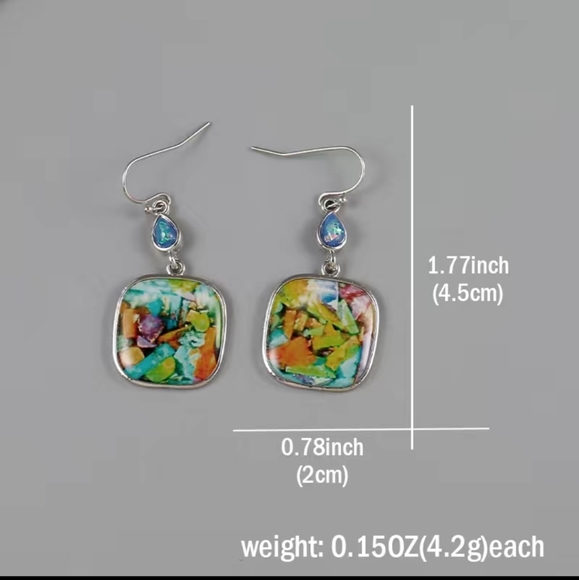 New colorful fun earrings - Picture 3 of 4